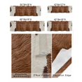thumbnail image 5 of Kitchen Valances for Window, Western Cow Leather Texture Light Filtering Rod Pocket Valance Curtain, Abstract Brown White Cow Print &nbsp;Short Curtains Window Topper for Bedroom Living Room 54x18in, 5 of 7