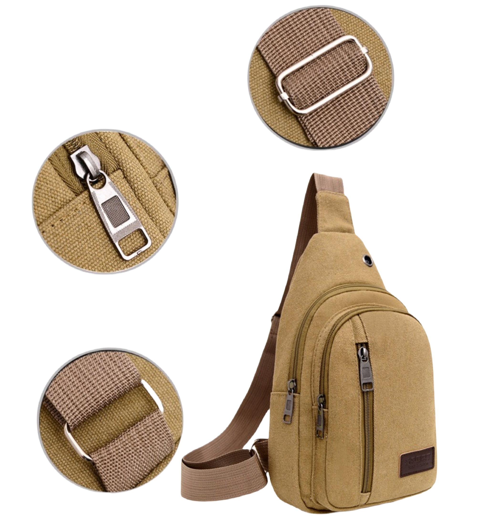 Vobzolite Sling Bag for Men - Crossbody Backpack Perfect for Travel & Hiking - Anti-Theft, Water-Resistant, Tear-Resistant Army Green