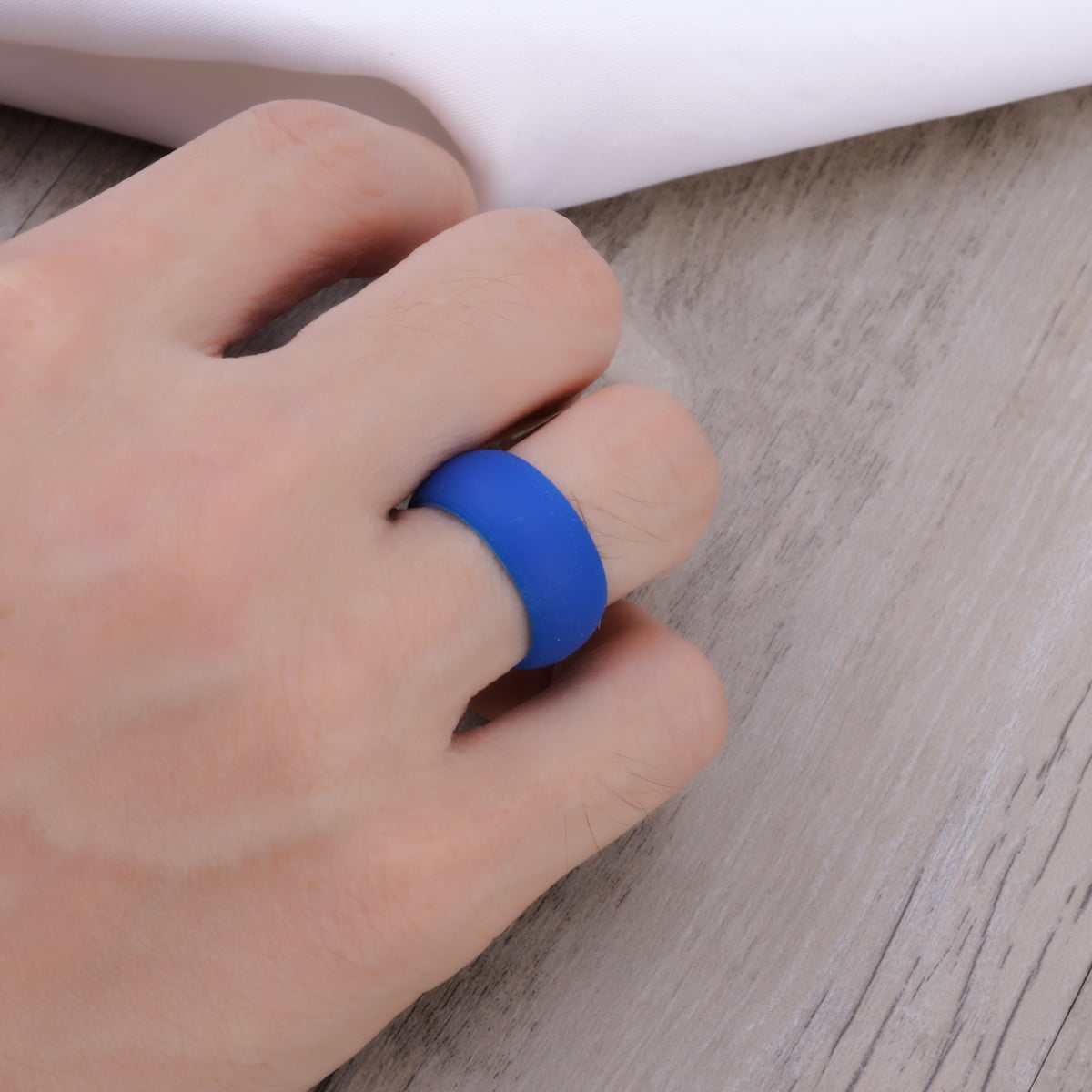 Gymnture Rubber Finger Rings for Couples PCS Silicone Wedding