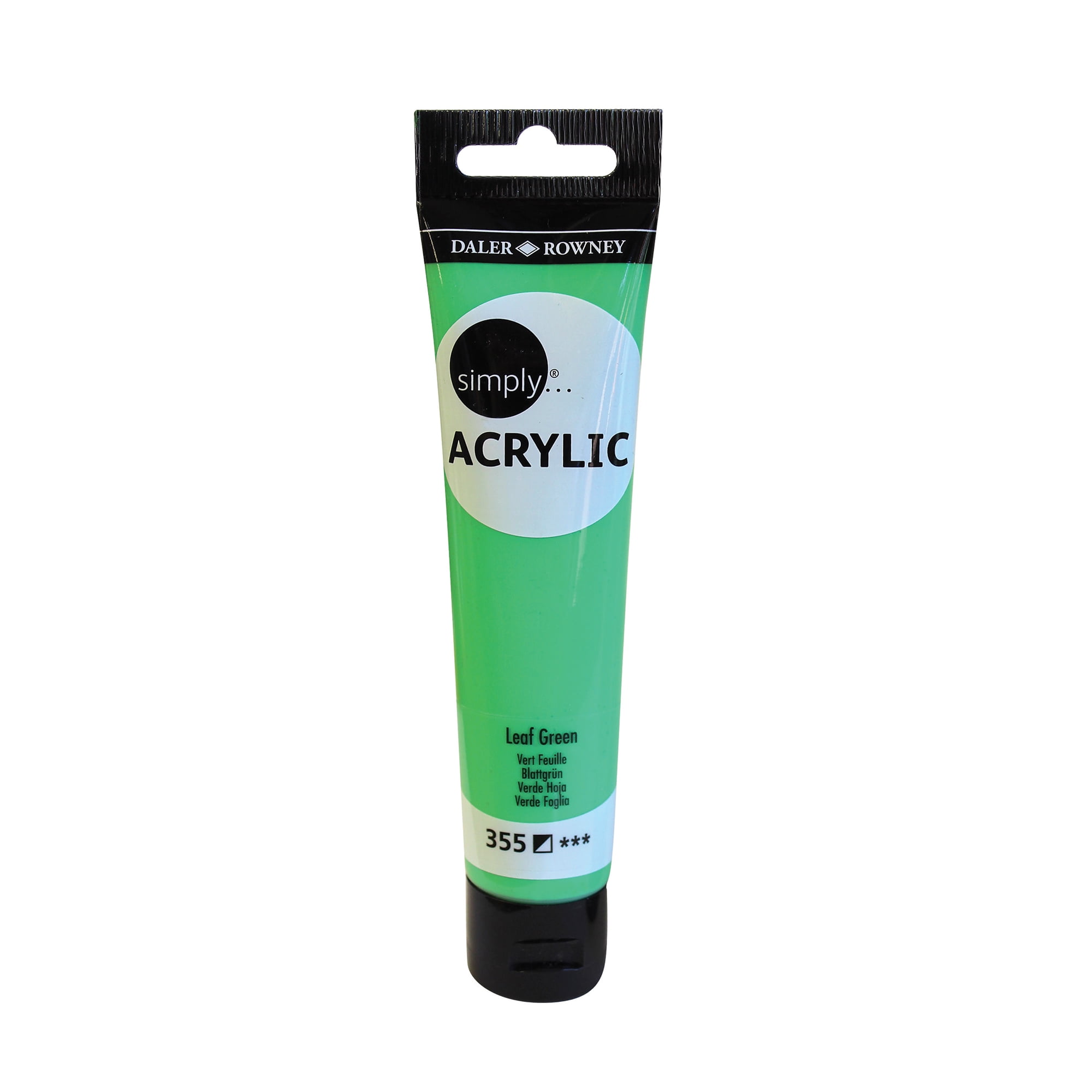 DalerRowney Simply Acrylic Paint Tube, 75 ml / 2.5 Fl. Oz., Leaf Green