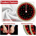 thumbnail image 2 of Guvpev Christmas Tree Skirt 48 Inches Lace-up Artificial Black Red Xmas Tree Skirt, Green Stripes Holiday Indoor Xmas Party Decorations Home Decor, 2 of 7