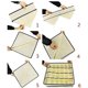 thumbnail image 3 of Organizadores de armario plegables de 24 compartimentos, divisores de cajones plegables, cajas de almacenamiento para ropa interior, sujetadores y calcetines (beige), 3 of 5