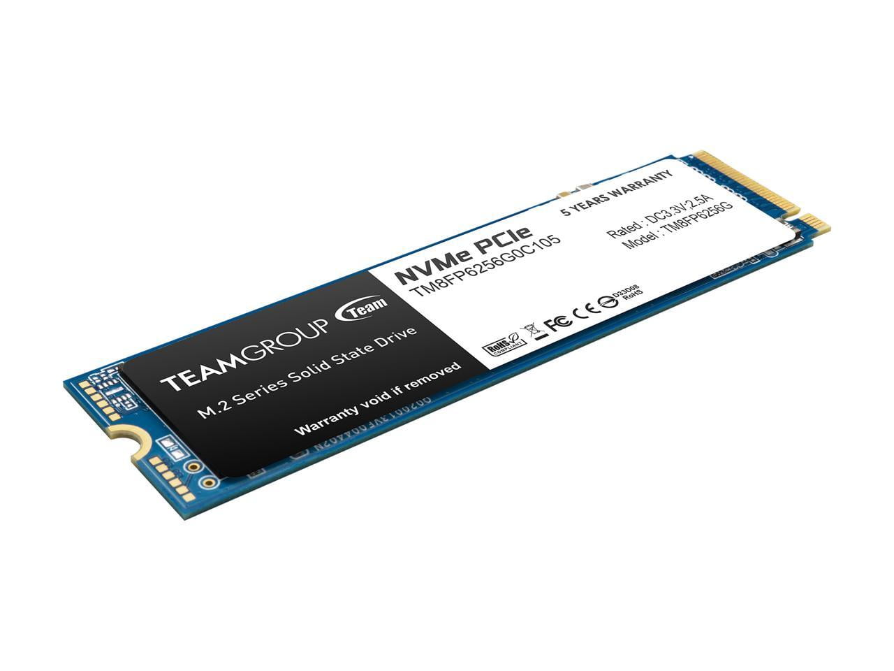 TEAMGROUP MP33 256GB SLC Cache 3D NAND TLC NVMe 1.3 PCIe Gen3x4 M.2 2280 Internal SSD R/W Speed up to 1600/1000 MB/s Laptop&PC Desktop TM8FP6256G0C101