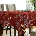 thumbnail image 3 of Coolnut Christmas Snowflake Tablecloth, Waterproof Washable Polyester Square Table Cover, Durable Tablecloth for Kitchen Dining Table Party Decor, 60"X 90", 3 of 7