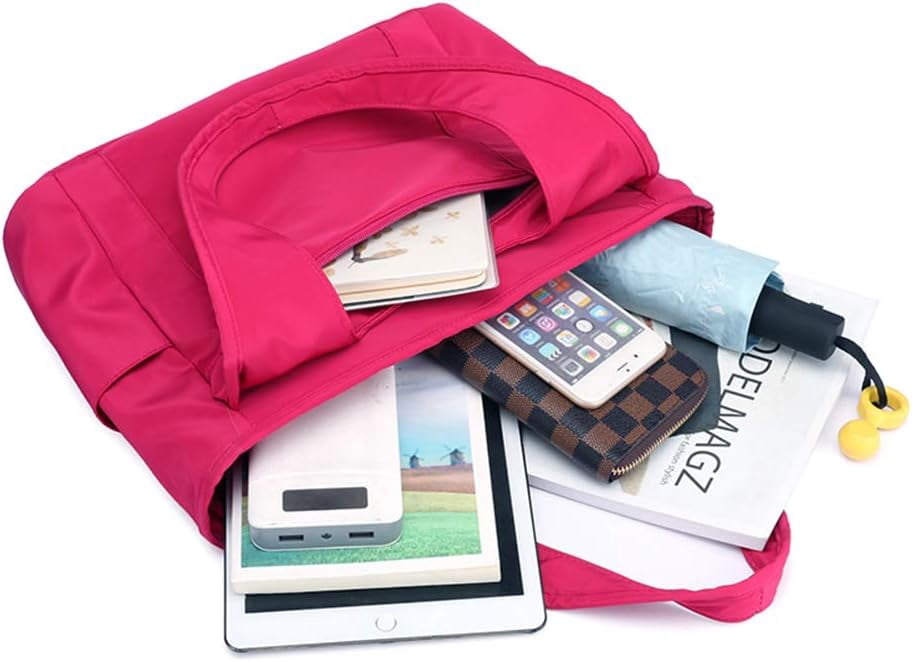Nylon Lightweight Handbag for Women Waterproof Tote Shoulder Purses Bag