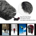 thumbnail image 5 of Buffalo Plaid Aviator Fur Trapper Hat Russian Bomber Hat with Ear Flaps for Women Men, Red, 5 of 7
