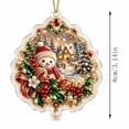 thumbnail image 3 of Cheapark 2D Flat Acrylic Christmas Snowman Hanging Ornament Lightweight Tree Pendant for Xmas Tree Holiday Home Party Decor Gift, 3 of 7