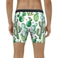 thumbnail image 4 of Salouo Cactus Plants1 Pattern Men's Boxer Briefs, Soft & Breathable Underwear Elastic Waistband Briefs for Men,1-Pack, 4 of 7