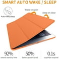 thumbnail image 4 of iPad PRO 11 Inch 4th 3rd 2nd Generation A2228 A2068 A2230 MY232LL/A MXDC2LL/A MXDE2LL/A MXDG2LL/A MY252LL/A MXDD2LL/A MXDF2LL/A Smart Auto Sleep/Wake with Honeycomb TPU Cover - Orange, 4 of 7