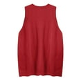 thumbnail image 6 of Red Cozy Pocket Sweater Vest Women Womens Sleeveless Sweater Vest V Neck Loose Knit Casual Flattering Tunic Top, 6 of 6