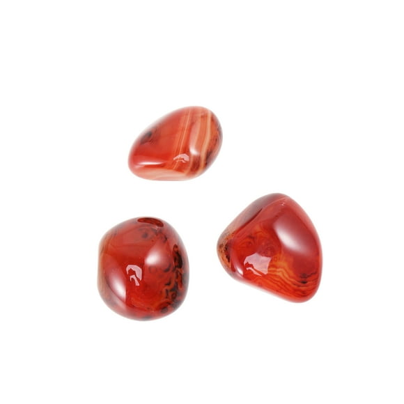 Agate Palm Stones 3pcs Agate Tumbled Stone Sardonyx Natural Sardonyx Agate Healing Stones for Art Crafts Fountains Crystal Healing Pendant (Small Size, About 2-3cm)