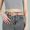 thumbnail image 2 of iOPQO Belt Womens Leather Belts For Jeans Dresses Fashion Gold Buckle Ladies Belt belt Pink, 2 of 3