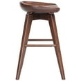 thumbnail image 3 of Esme 24 Inch Swivel Counter Stool, Contour Seat, Wood, Tapered Legs, Brown, 3 of 5