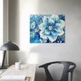 thumbnail image 4 of Nawypu Large Flower Prints Wall-Art Bedroom - Blue Floral Wall Art for Living Room - Flower Pictures Wall Decor Ready To Hang Size, 4 of 6