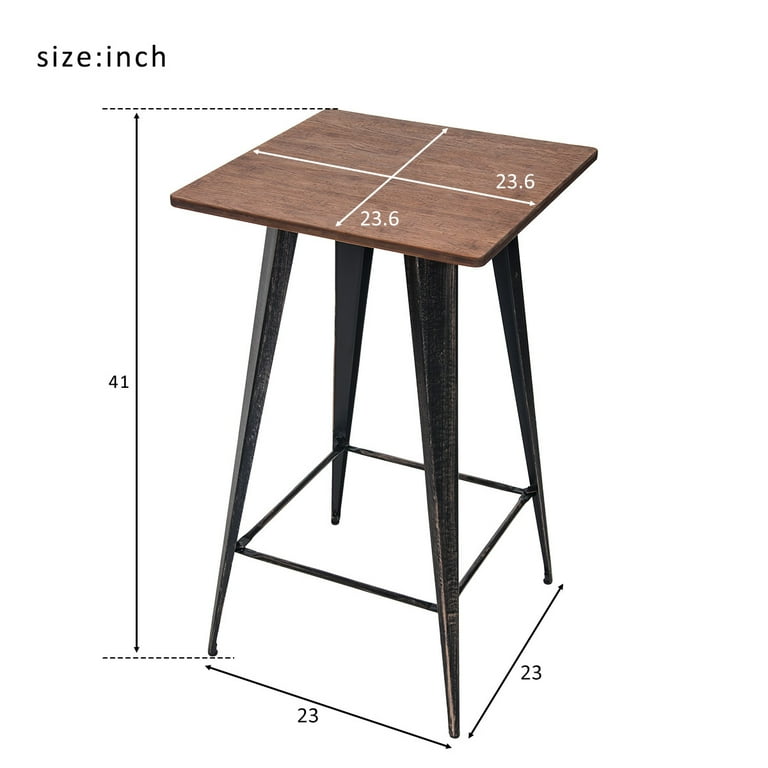 TREXM Bar Table No Chairs Pub Tables Bar Height 40 Inch High