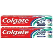 Colgate Triple Action Original Mint Toothpaste, 2.5 oz. (Pack of 2)