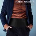 thumbnail image 4 of GOOHOCHY Faja de esmoquin de 3 piezas: Cinturón formal ajustable para bodas - Accesorio de tela para esmoquin de hombre - Faja de vestir, 4 of 8