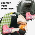 thumbnail image 3 of White green plaid Mats Back Seat Protectors, Car Seat Protector Vehicle Organizers Waterproof Cover Back Seat Cover for Kids with 3 Storage Pockets 2 Pack, 3 of 5
