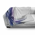 thumbnail image 3 of Abstract Soft Flannel Fleece Throw Blanket, Cool Wave Like Ombre Design Vibrant Color Dots Artwork, Cozy Plush for Indoor and Outdoor Use, 50" x 70", Purple Blue and White, by Ambesonne, 3 of 6