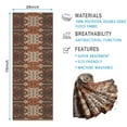 thumbnail image 2 of Red Boho Ethnic Geometric Pattern Hot Yoga Mat Towel Non Slip for Hot Yoga - Quick-Drying Yoga Mat Cover with 4 Corner Pockets with Travel Bag - Hot Yoga Towel Non Slip 70"x26", 2 of 6