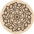 thumbnail image 1 of Ahgly Company Tapis Rond Lavable en Machine Intérieur Transitionnel Marron Clair, 6 Pieds Rond, 1 of 7