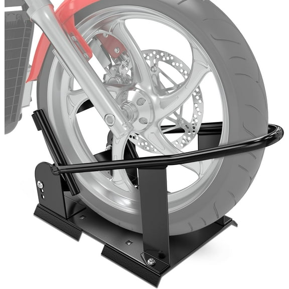 Nilight Motorcycle Wheel Chock 1800 lbs Capacity Wheel Cradle Holder Heavy-Duty Standard Steel Motorcycle Front Wheel Stand with 3 Adjustable Holes for 15"-21" Off-Road Motorcycles