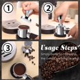 thumbnail image 3 of piece Tamper - 51 mm - Stainless Steel Tamper Tool - Espresso Accessory - Wooden Coffee Distributor for Espresso - 51*51*88 mm - For making espresso - Silver, 3 of 6