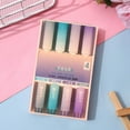 thumbnail image 5 of Arghm Highlighter Set 4pcs,Pink Green Purple Gradient Colors,Soft Tip Marker,Student Stationery,for Notes Highlighting Journaling Size 4.72x2.95in, 5 of 6
