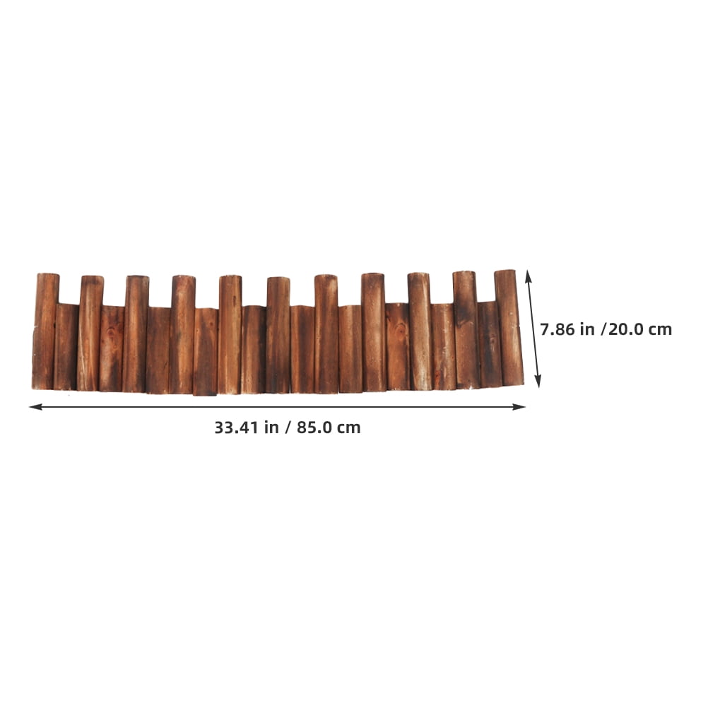 UPGRATOR 1Set Decorative Wood Fence for Outdoor Garden Fence and Yard 33.5x7.9x1.6in