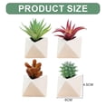 thumbnail image 2 of 4 Uds simulación de plantas suculentas en macetas decoración creativa pequeño triángulo bonsái decoración artificial de interior plantas verdes, 2 of 5