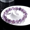 thumbnail image 2 of Pulsera de cristal Assai morado natural, 8-9 mm, 23 cuentas para mujer, 2 of 2