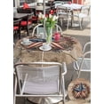 thumbnail image 5 of Outdoor Tablecloth with Umbrella Hole for Patio/Picnic/Party/Camping, Wooden Star Vintage Waterproof Table Cloth Round Cover Washable, Country American Flag Star Rustic (Dia 60"), 5 of 9
