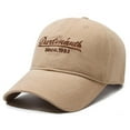 thumbnail image 2 of Siminsem Men Women Fashion Cotton Baseball Cap for Spring Summer Under $10 Letters Embroidered Curved Brim Outdoor Travel Hat Lightweight Breathable Adjustable Unisex Casual Cap with Sweatband, 2 of 9