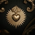 thumbnail image 1 of Clearance! Gothic Sacred Heart Wall Plaque Gothic Home Decoration PendantSacred Heart Metal Box Ex Voto Prayer Holder, 1 of 7