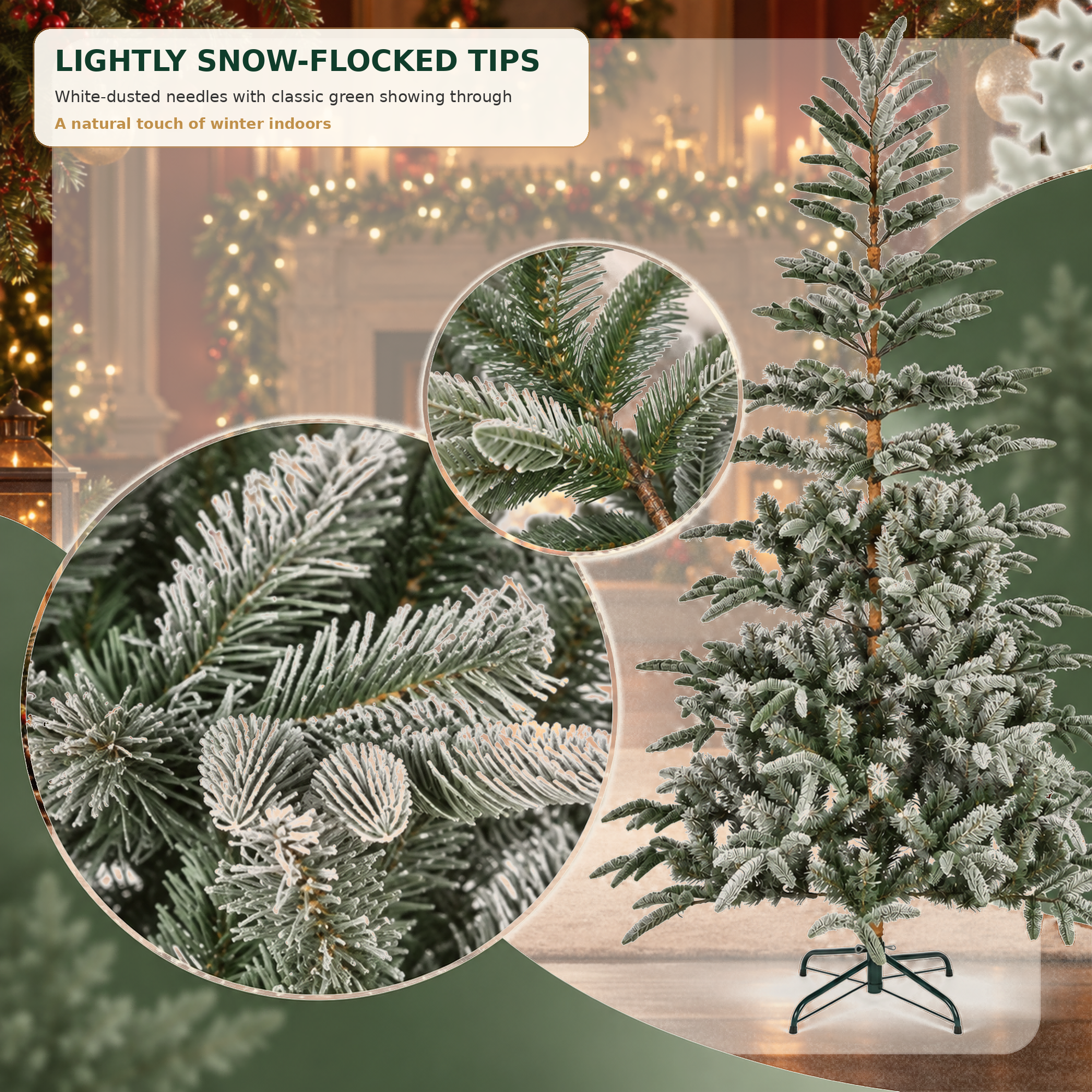 Fenbeli 7-Foot Unlit Aspen Fir Artificial Christmas Tree photo 5