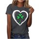 thumbnail image 1 of El Día de San Patricio Manga Corta Cuello Redondo Suéter Casual Top, Ligero 95% Poliéster 5% Blusa de Spandex para Vacaciones Y Uso Diario, Tops de Mujer Casual, 1 of 5