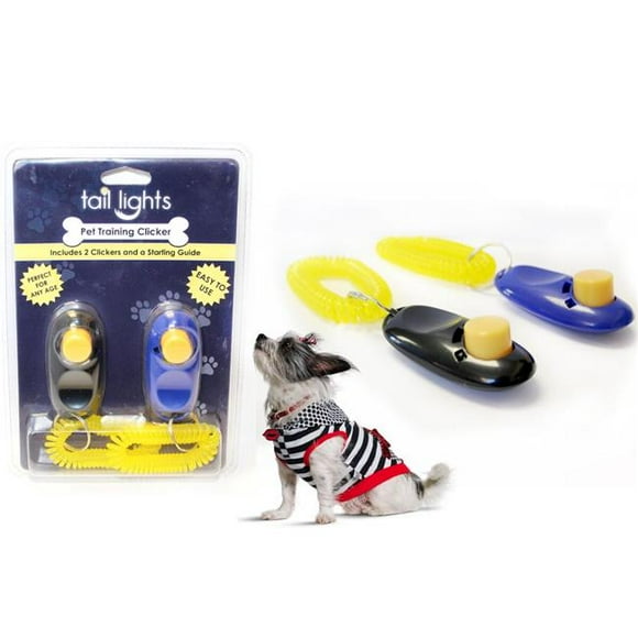 Xtreme Time TL019-2-M2 Tail Lights Pet Training Clickers, Black & Blue