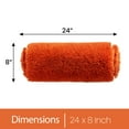 thumbnail image 5 of Cheer Collection Shaggy Long Hair Bolster Pillow, Rust, 5 of 5
