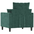 thumbnail image 3 of vidaXL Chaise de Sofa Vert Foncé 60 cm Velours, 3 of 5