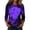 24# Dark Purple, variant on Womens 3/4 Sleeve Crew Neck Halloween T Shirts Shirts Thanksgiving Autumn Graphic Tee Tops Light Purple XL
