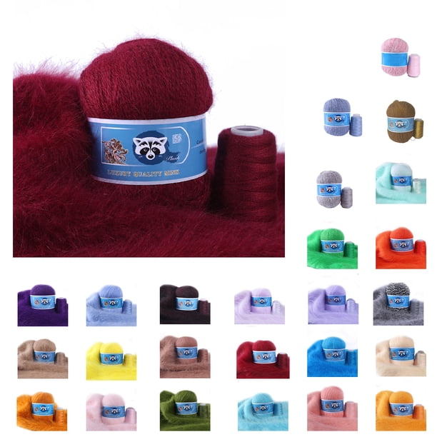 Inteprter Hilo de tejer cálido de 50g, bufandas cálidas DIY, hilo de felpa de ganchillo, tejido a mano para suministros de tejido antiestático, Artesanía No.08 Inteprter HA009039-08
