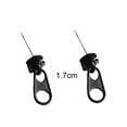 thumbnail image 5 of UDIYO 1 Pair Female Earrings Eye-catching Zipper Ear Studs Exquisite Piercing Zip Ear Studs for Party, 5 of 7