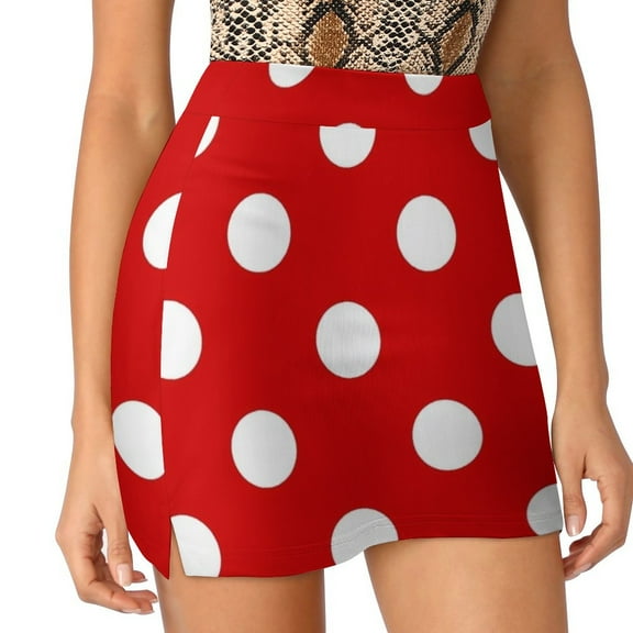 2024 Red And White Polka Dots | Halloween Outfit Korean Fashion Skirt Summer Skirts For Women Light Proof Trouser Skirt Pattern