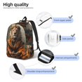 thumbnail image 4 of Yiaed Jungle Meditating Lion Print Backpack, Premium Laptop Backpack, Travel Backpack for Women, Lightweight Backpacks, Comfortable Back Pack-Medium, 4 of 5