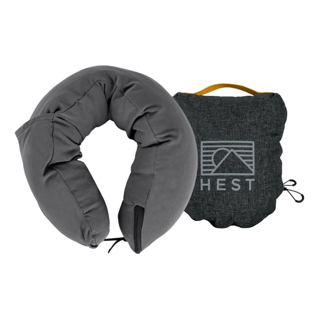 Almohada de viaje HEST Pro 3 en 1 de espuma viscoelástica ajustable
