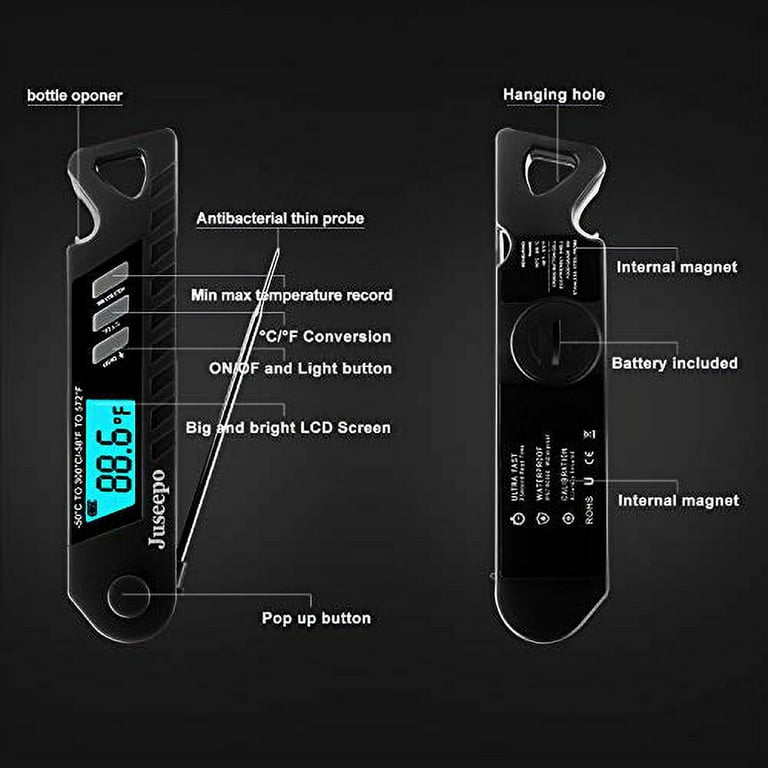  Juseepo Waterproof Meat Thermometer - 2s Ultra Fast