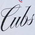 thumbnail image 5 of Women's Mitchell & Ness  Heather Gray Chicago Cubs Script Cropped Boxy T-Shirt, 5 of 5