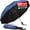 Navy Blue, variant on Strongest Windproof Travel Umbrella, Withstands 100MPH Winds, 10 All-Fiberglass Ribs, Withstands Severe Weather, Automatic Folding, Compact & Portable, for Women & Men, UPF 50+, Black