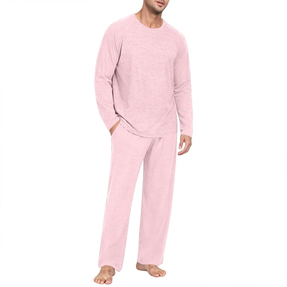 Dwelliawo en's Pajama Sets Loungewear Sleepwear Pjs Lightweight Long Sleeve Shirts and Bottoms Soft Comfy Sleep Sets Pink M