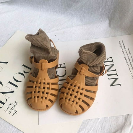 

Boy Summer Non -slip 1-5 Years Children s Shoes Children Sandals Beach Sandal Baby Hole Shoes Casual Slippers BROWN 28
